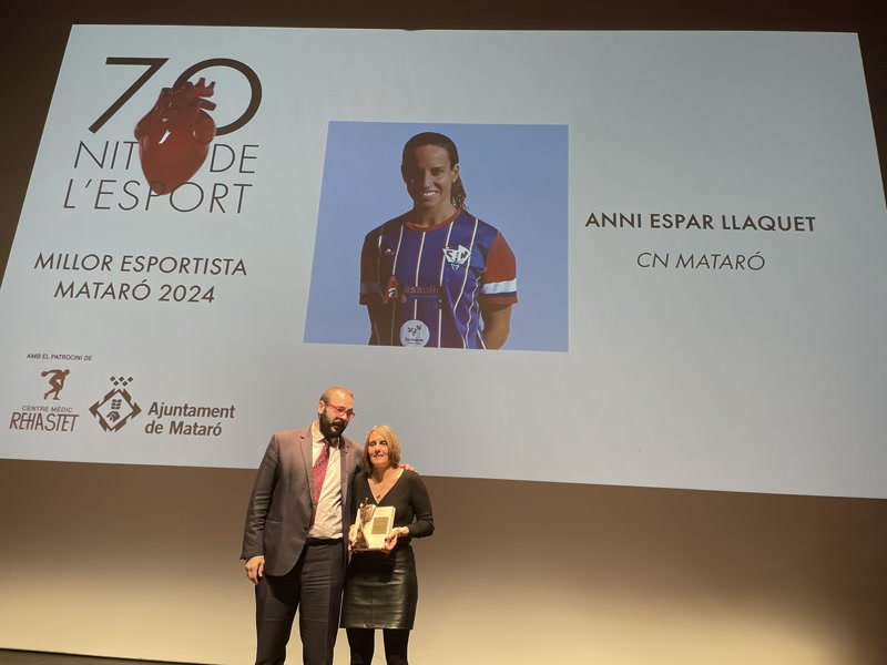 Anni Espar s&#39;emporta el premi a Millor Esportista en la Nit de l&#39;Esport de Matar&oacute;