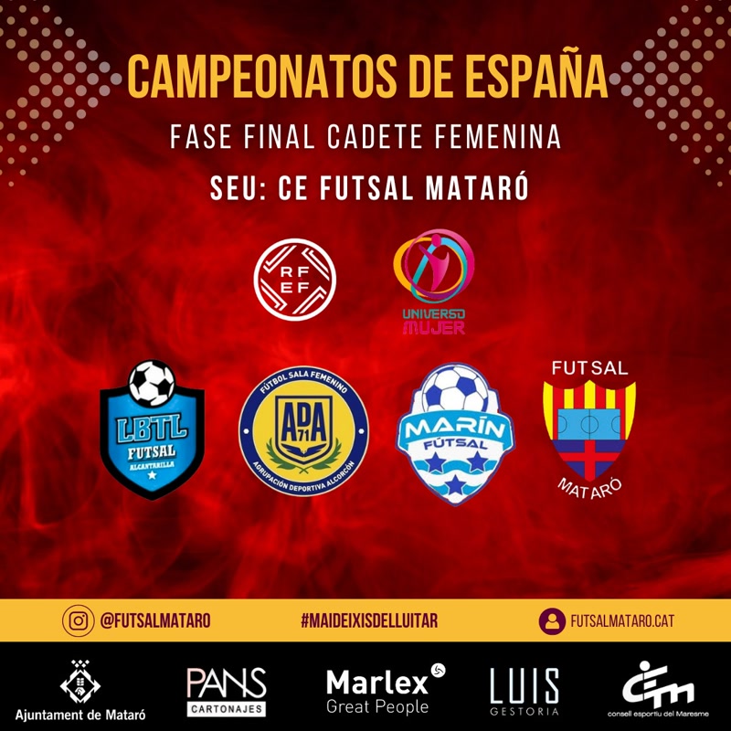 El Futsal Matar&oacute; acull la fase final del Campionat d&#39;Espanya sub16 despr&eacute;s del triplet