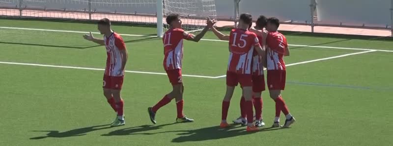 Moment en que el Vilassar entra al camp, després de la primera meitat
