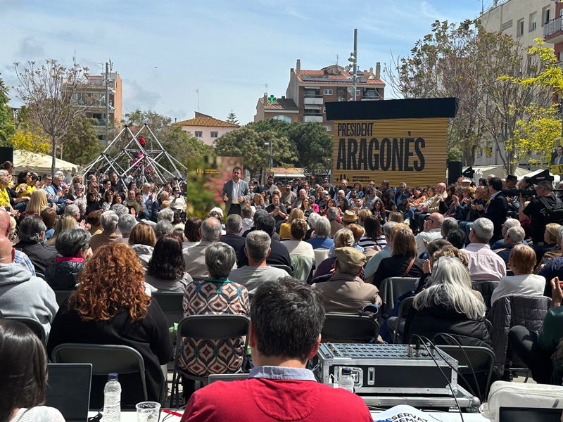<strong>Pere Aragon&egrave;s celebra l&rsquo;acte central de campanya d&rsquo;ERC al Maresme</strong>