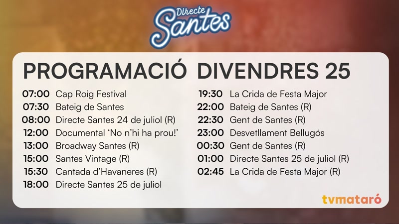 DIVENDRES 25