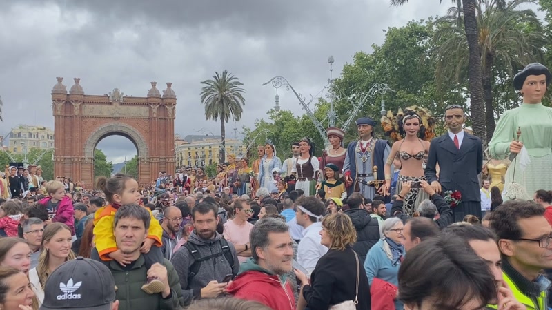 Presència local a la Trobada Nacional de Gegants a Barcelona