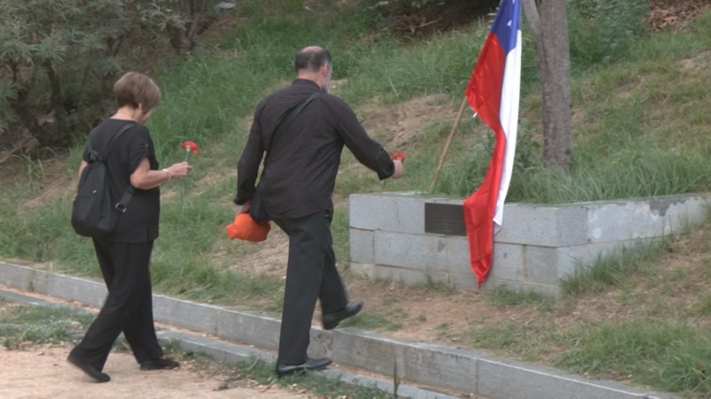 Un moment durant l'acte d'homenatge a Salvador Allende.