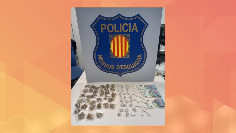 Detingut un home amb droga a punt per vendre a l&rsquo;entorn d&rsquo;un institut de Calella