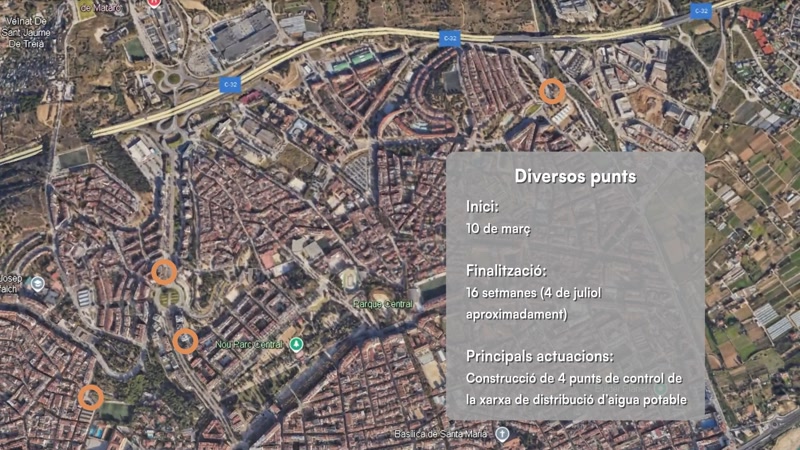 Instal·lació de 4 punts de control de la xarxa de distribució d'aigua potable.