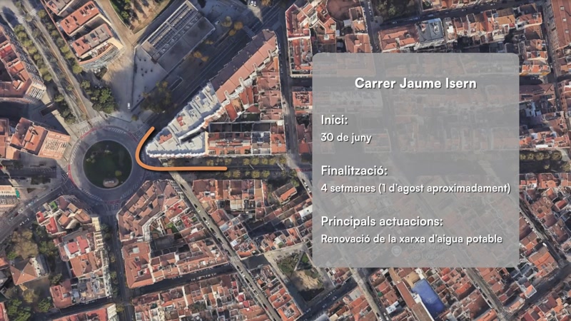 Obres al carrer Jaume Isern.