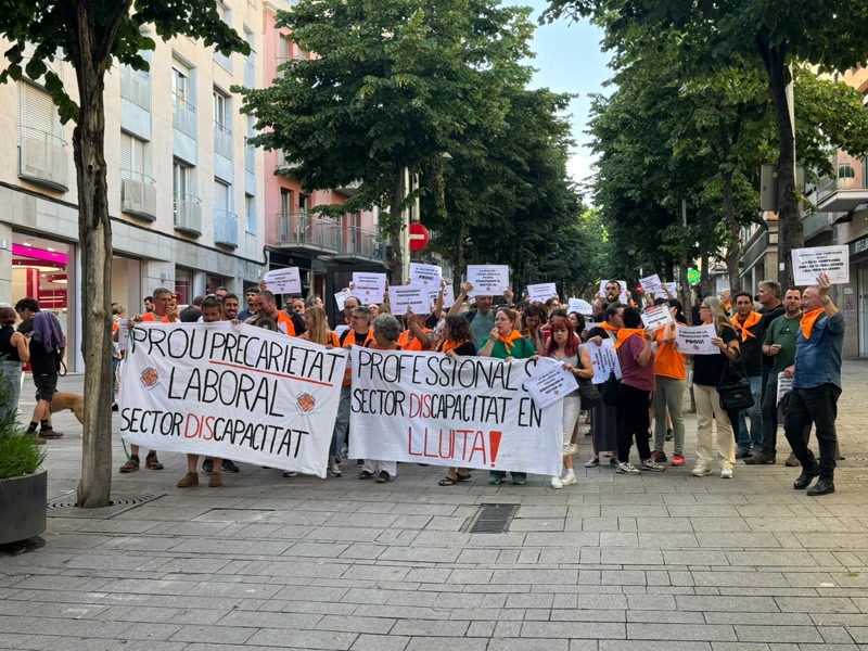 El sector de la discapacitat exigeix condicions dignes de treball<br />
&nbsp;
