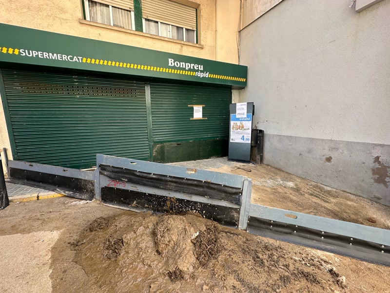 Negocis i habitatges, els m&eacute;s afectats per la precipitaci&oacute; que va caure a Arenys de Mar