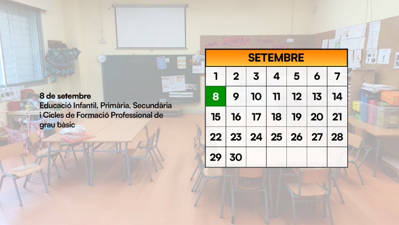 Aquest &eacute;s el calendari escolar d&rsquo;aquest curs