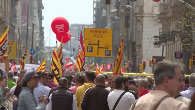 Manifestacions pel dia del treballador a Matar&oacute;