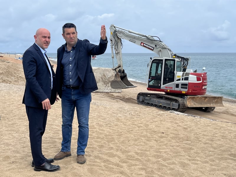 Comencen les obres per recuperar la costa del Maresme afectada pel Nelson &nbsp;