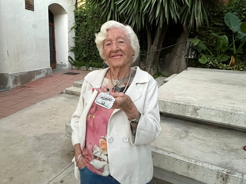 Pl&agrave;cida Papetti, una masnovina que ha arribat als cent anys en plena forma