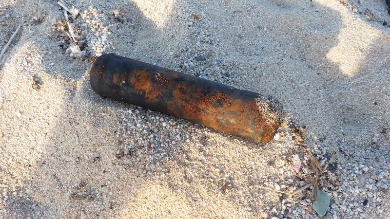 La presumpta bomba trobada a la platja de Matar&oacute; era una ampolla de gas