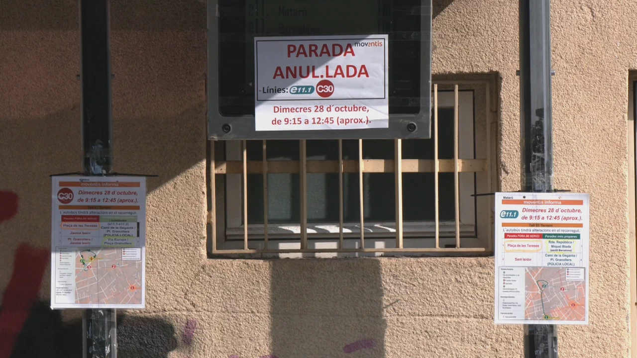 Imatge de Una trentena de talls en un any afecten la mobilitat dels busos al centre de Mataró